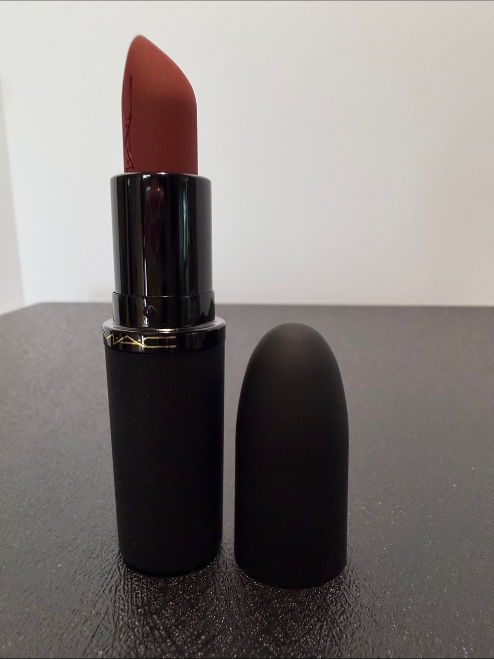 MAC Cosmetics Matte Brick Red Lipstick - Deep Brick Shade 926 Dubonnet buzz